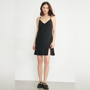 NWT J.ING Black Slip Mini Dress